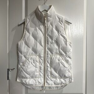 J.Crew Cream/Ecru Quilted Vest, EUC